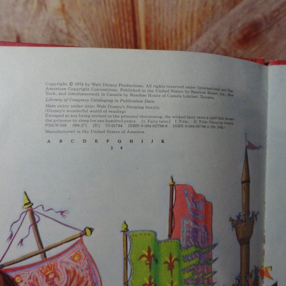 Disney Sleeping Beauty hardcover 1974 Disney, Illustrated cute - Picture 4 of 6